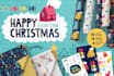 create christmas card and holiday flyer design