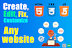 fix,code html, css, javascript, js, php, jquery task