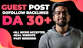 publish 5 guest posts general website with dofollow link
