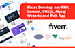 fix or develop any php, laravel, vue js, mysql website and web app