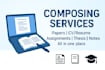compose all like CV papers assignments thesis etc