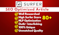 write surfer SEO friendly article blog post