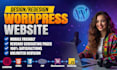 create responsive wordpress website design or blog