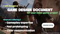 create a game design document for you