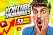 design attractive clickbait youtube thumbnail in 24 hours