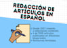 escribir artículos en español