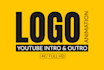 make unique logo animation, youtube intro, outro, slideshows