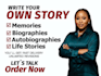 ghostwrite your memoir, autobiography, or biography