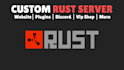 make a custom rust server and a rust website