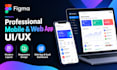 design professional mobile and web app UI UX using figma
