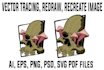 do vector tracing, redraw, recreate image