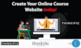 build thinkific online course website or upload courses