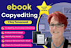 professionally copy edit your ebook or book