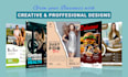 design business flyers, posters, banners, leaflets, and brochures