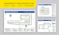 design fire emergency evacuation plan, map, diagram