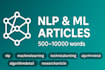 write in depth nlp and machine learning articles with algorithm explanations