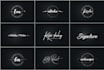 do luxury signature, scripted, cursive, handwritten logo