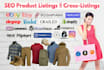 do SEO product listings on ebay, etsy, poshmark, mercari, depop, vinted, grailed