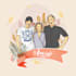 draw couple or family illustration