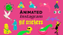 create epic animated gif stickers trippy 90s cartoon vibes