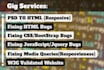 clean up HTML, CSS and javascript bugs