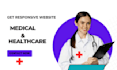design medical website, healthcare, dental, clinic, telehealth and therapy