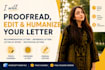 edit and proofread recommendation and reference letters