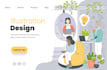 create modern flat illustrations for brand, app, or website