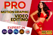 create professional  motion graphics and  video production