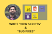 write scripts, html, css, js, php