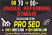 rank website by DR 70 to 90 unique referring domain seo backlinks