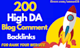 do 200 unique domains SEO blog comments dofollow backlinks