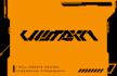 create cyberpunk flat minimalist logo design for clothing brand