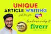 write a unique and professional article on your blog or website