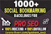 do SEO dofollow social bookmarking backlinks for website ranking