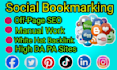 do social bookmarking submission with dofollow high quality backlinks