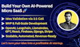 build an ai agent based micro saas