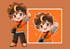 draw cute or kawaii chibi art, cute chibi couple