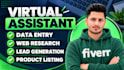 be your virtual assistant for data entry and web research