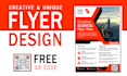 design a creative, unique flyer with a free qr code