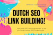build dutch SEO link building backlinks google top ranking