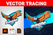 vectorize, convert jpg, png to vector trace, vector logo ai