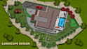 design architectural site map front and backyard landscape