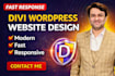 design or customize wordpress website using divi theme