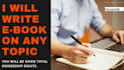 write a book on any topic