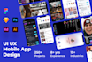 do figma mobile app design, mobile app UI UX design, mobile website design