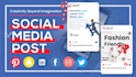 design creative social media posts and premium banner ads