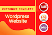 customize any wordpress theme including woocommerce professionally