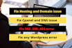 fix hosting related issues,dns ,setup cloudflare,ftp and domain issue