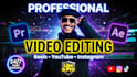 do professional video editing reels for youtube instagram